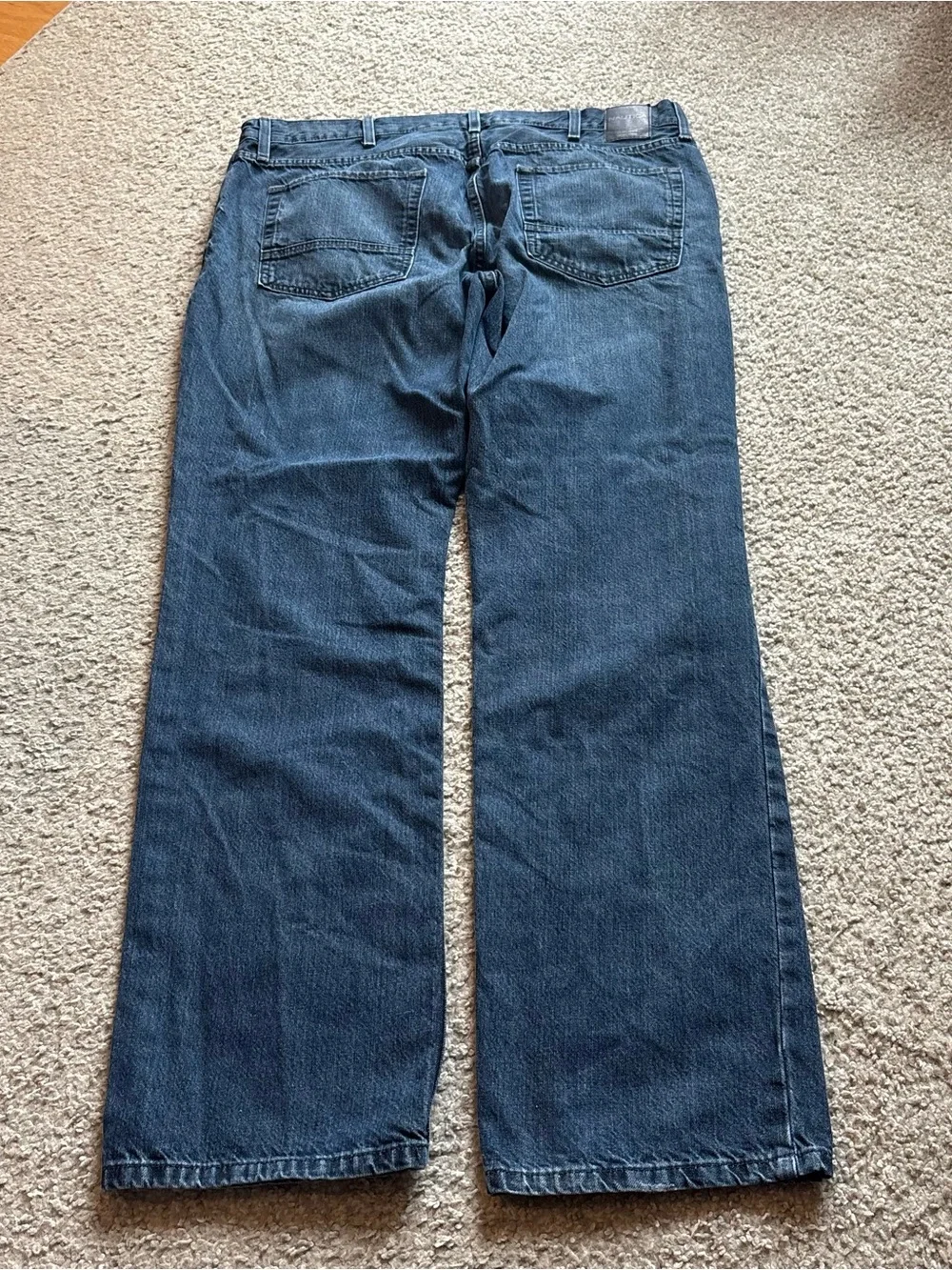 Vintage Nautica Men's Relaxed Dark Blue Straight-Leg Jeans Sz 38x34 90s Y2K